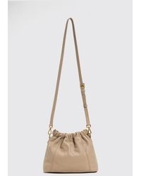 Twinset - Smooth Leather Bucket Bag With Metallic Mesh Handle - Lyst