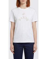 Patou - Cotton T-Shirt With Contrasting Logo And Crew Neck - Lyst