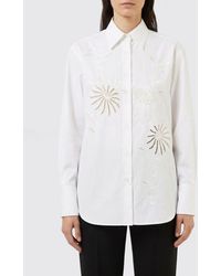 Ermanno Scervino - Cotton Shirt With Lace Inserts - Lyst