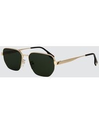 Fendi - Irregular Design Metal Sunglasses With Embossed Logo - Lyst