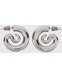 Panconesi - Orecchini A Cerchio Serpent Bicolore Placcati Oro 18Kt - Lyst