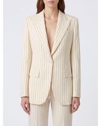 Dondup - Blazer Court À Fines Rayures À Simple Boutonnage Et Revers En Pointe - Lyst