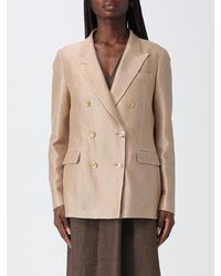 Tagliatore - Blazer De Doble Botonadura De Algodón Y Lino - Lyst