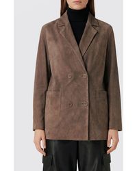 Salvatore Santoro - Double-Breasted Suede Blazer - Lyst