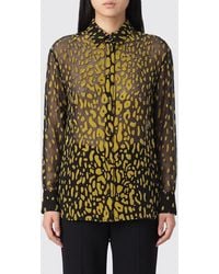 Ferragamo - Animalier Print Silk-Blend Shirt With French Collar - Lyst