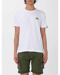 Alpha Industries - T-shirt in cotone con logo - Lyst