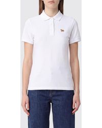 Maison Kitsuné - Maison Kitsun&Eacute Chillax Fox Logo Patch Organic Cotton Polo Shirt - Lyst