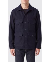 Filson - Wool Utility Shirt Jacket With Flap Pockets And Rever Collar - Lyst