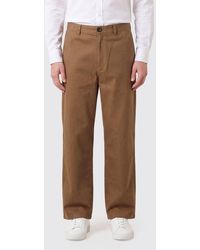 DUNST - Slacks Wide-Leg Cotton Chino Trousers With Mid-Rise Waist - Lyst