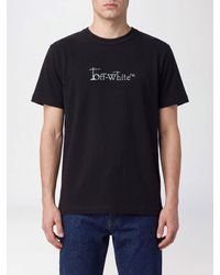 Off-White c/o Virgil Abloh - Cotton T-Shirt With Graphic Print And Arrow Logo - Lyst