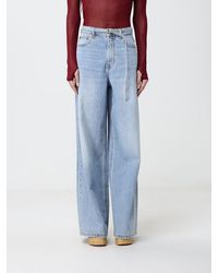 Zimmermann - Indra High-Waisted Wide-Leg Denim Jeans With Belt - Lyst