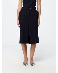 Pinko - High-Waisted Knee-Length Wool Blend Shorts - Lyst