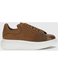 McQueen - Oversize Low-Top Calfskin Sneakers With Chunky Sole - Lyst