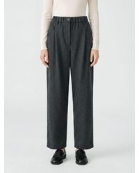 Brunello Cucinelli - High-Waisted Straight-Leg Wool-Blend Trousers With Belt Loops - Lyst