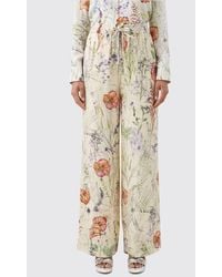 McQueen - Printed Viscose Palazzo Trousers - Lyst