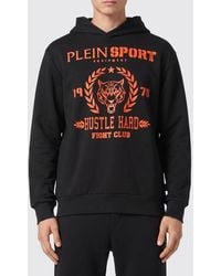 Philipp Plein - Graphic Print Cotton Hoodie With Dropped Shoulders - Lyst