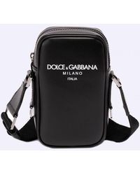 Dolce & Gabbana - Borsa a tracolla in pelle di vitello con logo stampato - Lyst