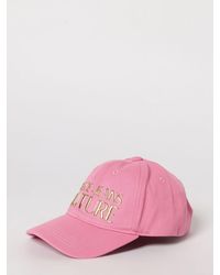 Versace Jeans Couture - Cotton Twill Hat With Logo Print - Lyst