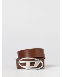 DIESEL - B-1Dr Oval D Leather Belt - Lyst