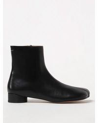 MM6 by Maison Martin Margiela - Flat Ankle Boots - Lyst