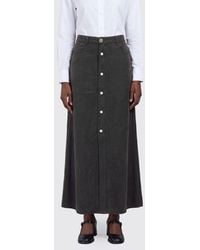 Pinko - A-Line Viscose Blend Midi Skirt With A High Waist And Buttons - Lyst
