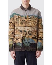 Junya Watanabe - Graphic Print Jacquard Light Jacket With Patch Pockets - Lyst