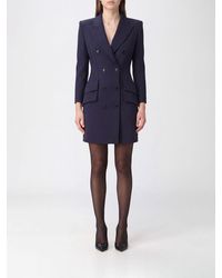 Elisabetta Franchi - Crêpe Mini Blazer Dress With Peak Lapels - Lyst
