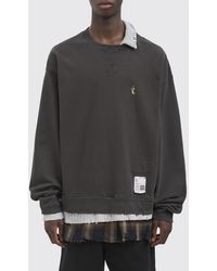Maison Mihara Yasuhiro - Double-Layer Check Cotton Crewneck Sweatshirt - Lyst