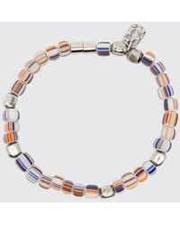 Paul Smith - Striped Beaded Metal Bracelet - Lyst