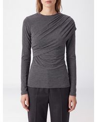 Isabel Marant - Draped Long-Sleeved Viscose Top - Lyst