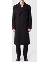 Balenciaga - Double-Breasted Wool Coat With Classic Lapels - Lyst