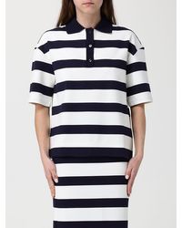 Max Mara - Striped Cotton Polo Shirt - Lyst