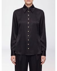 KHAITE - Satin Shirt With French Collar And Long Sleeves - Lyst