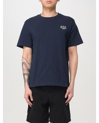A.P.C. - Cotton T-Shirt With Logo - Lyst
