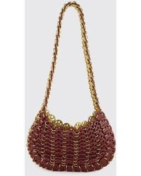Rabanne - Moon Embroidered Monogram Leather And Metal Shoulder Bag - Lyst