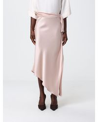 Pinko - Asymmetric Satin Skirt - Lyst