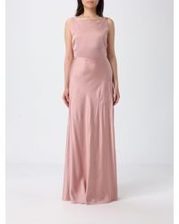Liu Jo - Long Satin Dress - Lyst