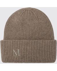 Max Mara - Ribbed Wool Beanie Hat With Jacquard Logo And Cuff - Lyst