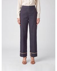 Herno - High-Waisted Wide-Leg Trousers - Lyst