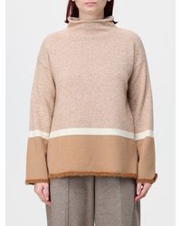 Kangra - Relaxed Fit Striped Wool Roll Neck Jumper With Dropped Shoulders - Lyst