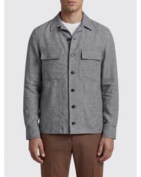 ZEGNA - Linen Blend Overshirt - Lyst