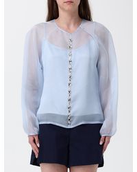 Fabiana Filippi - Organza Blouse With Rhinestones - Lyst