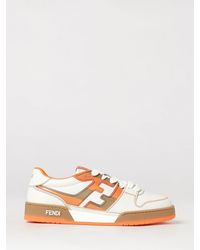 Fendi - Match Low-Top Smooth Calfskin Sneakers With Ff Monogram - Lyst
