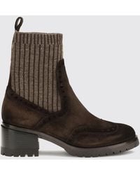 Santoni - Calf Leather Chelsea Boots With Lug Sole - Lyst