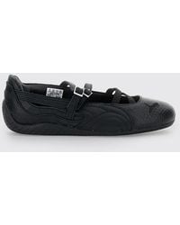 PUMA - Speedcat Mary Jane Leather Flats With Croc-Embossed Print - Lyst