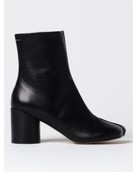 MM6 by Maison Martin Margiela - Leather Ankle Boots - Lyst
