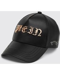 Philipp Plein - Leather Baseball Cap With Logo - Lyst
