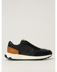Tod's - Running Mid Leather And Mesh Sneakers - Lyst