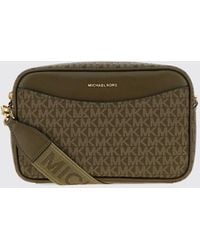 Michael Kors - Bev Mk Monogram Coated Canvas Camera Crossbody Bag - Lyst