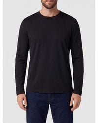 Dondup - Long-Sleeved Cotton T-Shirt With Crew Neck And Contrast Logo - Lyst